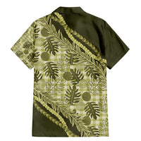 Hawaii Breadfruit Palaka Family Matching Mermaid Dress and Hawaiian Shirt Omaomao Maile Lei LT9 - Polynesian Pride