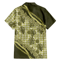 Hawaii Breadfruit Palaka Family Matching Summer Maxi Dress and Hawaiian Shirt Omaomao Maile Lei - Polynesian Pride
