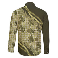 Hawaii Breadfruit Palaka Family Matching Summer Maxi Dress and Hawaiian Shirt Omaomao Maile Lei - Polynesian Pride