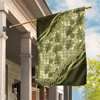 Hawaii Breadfruit Palaka Garden Flag Omaomao Maile Lei - Polynesian Pride