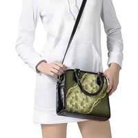 Hawaii Breadfruit Palaka Shoulder Handbag Omaomao Maile Lei - Polynesian Pride