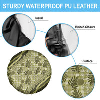 Hawaii Breadfruit Palaka Spare Tire Cover Omaomao Maile Lei - Polynesian Pride