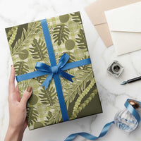 Hawaii Breadfruit Palaka Wrapping Paper Omaomao Maile Lei - Polynesian Pride