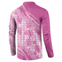 Hawaii Breadfruit Palaka Button Sweatshirt Omaomao Ulaula Maile Lei - Polynesian Pride