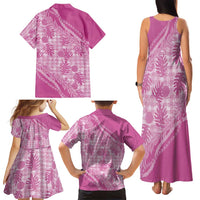 Hawaii Breadfruit Palaka Family Matching Tank Maxi Dress and Hawaiian Shirt Omaomao Ulaula Maile Lei LT9 - Polynesian Pride