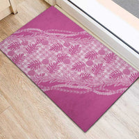 Hawaii Breadfruit Palaka Rubber Doormat Omaomao Ulaula Maile Lei - Polynesian Pride