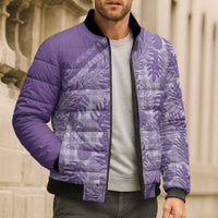 Hawaii Breadfruit Palaka Bomber Puffer Jacket Poni Maile Lei - Polynesian Pride