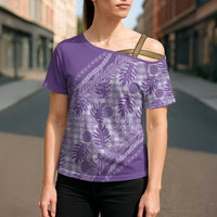 Hawaii Breadfruit Palaka Cross Shoulder Shirt Poni Maile Lei - Polynesian Pride