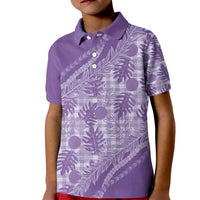 Hawaii Breadfruit Palaka Kid Polo Shirt Poni Maile Lei - Polynesian Pride