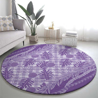 Hawaii Breadfruit Palaka Round Carpet Poni Maile Lei - Polynesian Pride