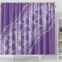 Hawaii Breadfruit Palaka Shower Curtain Poni Maile Lei - Polynesian Pride