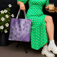 Hawaii Breadfruit Palaka Tote Bag Poni Maile Lei - Polynesian Pride