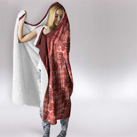 Hawaii Breadfruit Palaka Hooded Blanket Ulaula Maile Lei - Polynesian Pride