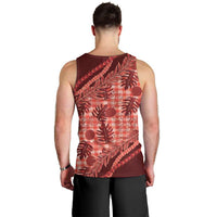 Hawaii Breadfruit Palaka Men Tank Top Ulaula Maile Lei - Polynesian Pride