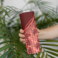 Hawaii Breadfruit Palaka Skinny Tumbler Ulaula Maile Lei - Polynesian Pride