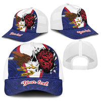 American Samoa Heart Tribal Personalized Baseball Net Cap Polynesian Patterns