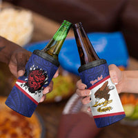 American Samoa Heart Tribal Personalized 4 in 1 Can Cooler Tumbler Polynesian Patterns