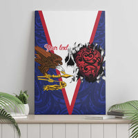 American Samoa Heart Tribal Personalized Canvas Wall Art Polynesian Patterns