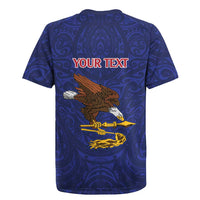 American Samoa Heart Tribal Personalized Rugby Jersey Polynesian Patterns