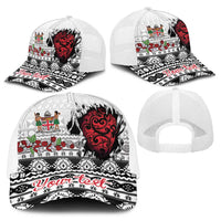 Fiji Heart Tribal Personalised Baseball Net Cap Polynesian Patterns