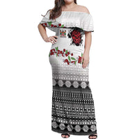 Fiji Heart Tribal Personalised Off Shoulder Maxi Dress Polynesian Patterns