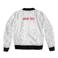 New Zealand Maori Heart Tribal Personalised Bomber Jacket Polynesian Patterns