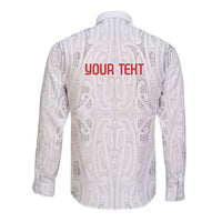 New Zealand Maori Heart Tribal Personalised Long Sleeve Button Shirt Polynesian Patterns