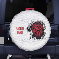 New Zealand Maori Heart Tribal Personalised Spare Tire Cover Polynesian Patterns