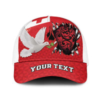 Tonga Heart Tribal Personalised Baseball Net Cap Polynesian Patterns