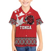 Tonga Heart Tribal Personalised Family Matching Off Shoulder Short Dress and Hawaiian Shirt Polynesian Patterns