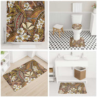 Personalised Hawaii Tribal Humpback Whale Bathroom Set Melemele Hibiscus Seamless Pattern
