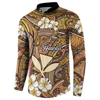 Personalised Hawaii Tribal Humpback Whale Button Sweatshirt Melemele Hibiscus Seamless Pattern