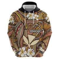 Personalised Hawaii Tribal Humpback Whale Hoodie Melemele Hibiscus Seamless Pattern