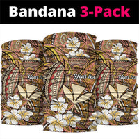Personalised Hawaii Tribal Humpback Whale Neck Gaiter Melemele Hibiscus Seamless Pattern