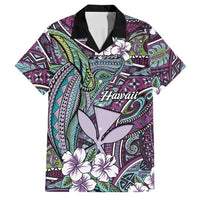 Personalised Hawaii Tribal Humpback Whale Family Matching Puletasi and Hawaiian Shirt Poni Hibiscus Seamless Pattern