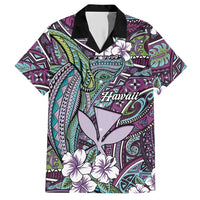 Personalised Hawaii Tribal Humpback Whale Hawaiian Shirt Poni Hibiscus Seamless Pattern