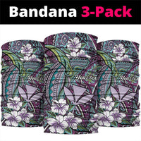 Personalised Hawaii Tribal Humpback Whale Neck Gaiter Poni Hibiscus Seamless Pattern