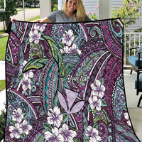 Personalised Hawaii Tribal Humpback Whale Quilt Poni Hibiscus Seamless Pattern