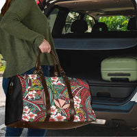 Personalised Hawaii Tribal Humpback Whale Travel Bag Ulaula Hibiscus Seamless Pattern