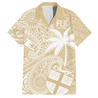 Custom Indo Fijians Hawaiian Shirt Fiji ke Hindustani Polyneisan Paisley Beige Style LT9 Beige - Polynesian Pride