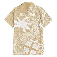 Custom Indo Fijians Hawaiian Shirt Fiji ke Hindustani Polyneisan Paisley Beige Style LT9 - Polynesian Pride
