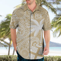 Custom Indo Fijians Hawaiian Shirt Fiji ke Hindustani Polyneisan Paisley Beige Style LT9 - Polynesian Pride