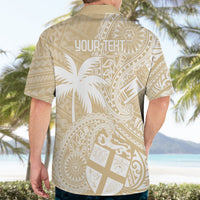 Custom Indo Fijians Hawaiian Shirt Fiji ke Hindustani Polyneisan Paisley Beige Style LT9 - Polynesian Pride