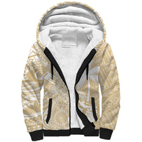 Custom Indo Fijians Sherpa Hoodie Fiji ke Hindustani Polyneisan Paisley Beige Style LT9 Unisex Beige - Polynesian Pride