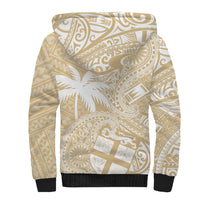 Custom Indo Fijians Sherpa Hoodie Fiji ke Hindustani Polyneisan Paisley Beige Style LT9 - Polynesian Pride