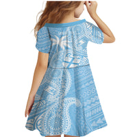Custom Indo Fijians Family Matching Mermaid Dress and Hawaiian Shirt Fiji ke Hindustani Polyneisan Paisley Blue Style LT9 - Polynesian Pride