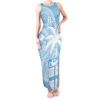 Custom Indo Fijians Tank Maxi Dress Fiji ke Hindustani Polyneisan Paisley Blue Style LT9 Women Blue - Polynesian Pride