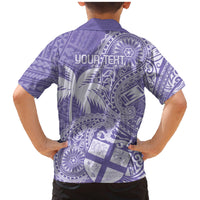 Custom Indo Fijians Family Matching Mermaid Dress and Hawaiian Shirt Fiji ke Hindustani Polyneisan Paisley Purple Style LT9 - Polynesian Pride