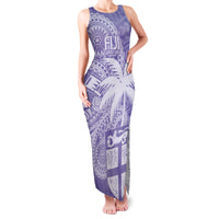 Custom Indo Fijians Family Matching Tank Maxi Dress and Hawaiian Shirt Fiji ke Hindustani Polyneisan Paisley Purple Style