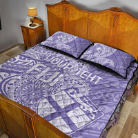 Custom Indo Fijians Quilt Bed Set Fiji ke Hindustani Polyneisan Paisley Purple Style